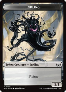 Inkling // Scarecrow Double-Sided Token - Commander: Duskmourn: House of Horror (DSC) #21 // 23 - Token Magic: The Gathering Trading Card