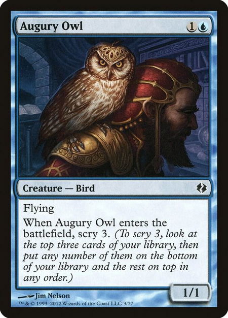 Augury Owl - Duel Decks: Venser vs. Koth Magic: The Gathering trading card
