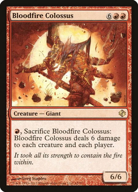 Bloodfire Colossus - Duel Decks: Venser vs. Koth Magic: The Gathering trading card