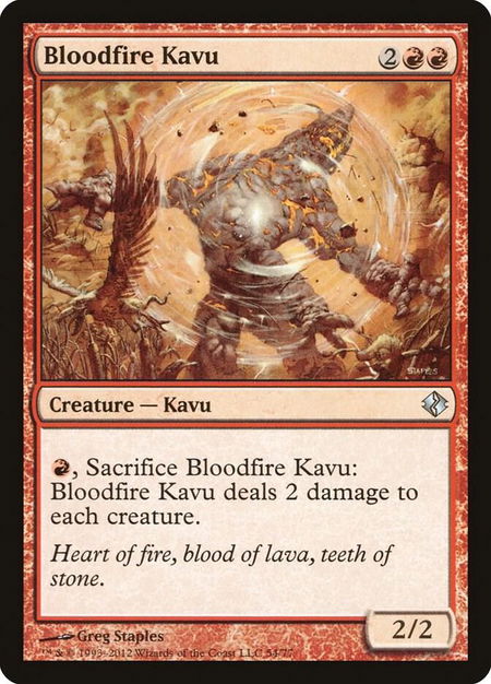 Bloodfire Kavu - Duel Decks: Venser vs. Koth Magic: The Gathering trading card