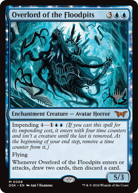 Overlord of the Floodpits - Promo Pack: Duskmourn: House of Horror Magic: The Gathering trading card