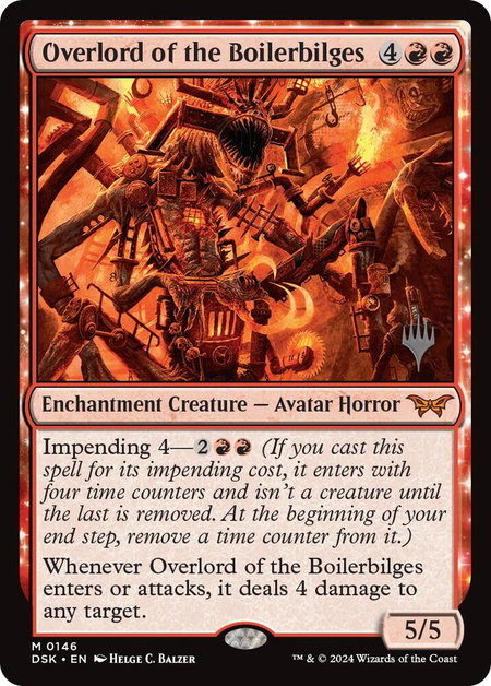 Overlord of the Boilerbilges - Promo Pack: Duskmourn: House of Horror Magic: The Gathering trading card