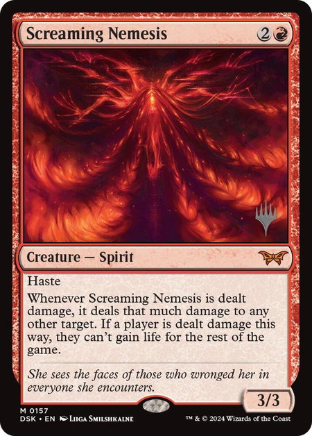 Screaming Nemesis - Promo Pack: Duskmourn: House of Horror Magic: The Gathering trading card