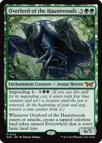Overlord of the Hauntwoods - Promo Pack: Duskmourn: House of Horror (PPDSK) #194p - Mythic Rare Magic: The Gathering Trading Card