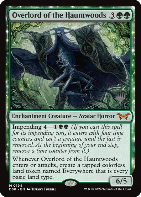 Overlord of the Hauntwoods - Promo Pack: Duskmourn: House of Horror Magic: The Gathering trading card