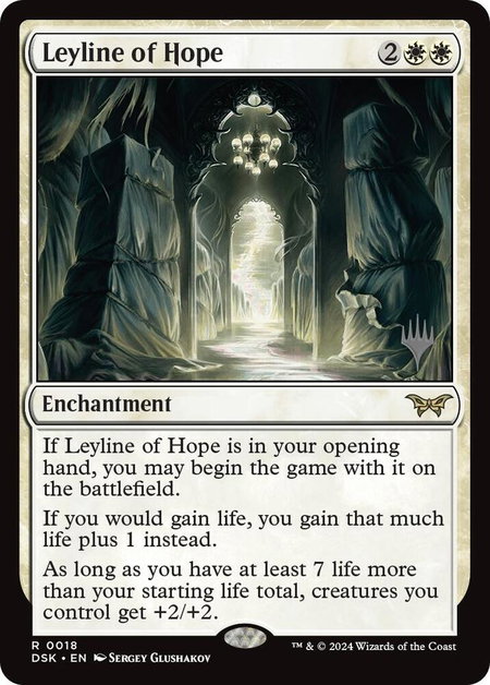 Leyline of Hope trading card from Promo Pack: Duskmourn: House of Horror Leyline of Hope - Promo Pack: Duskmourn: House of Horror Magic: The Gathering trading card