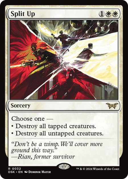 Split Up - Promo Pack: Duskmourn: House of Horror Magic: The Gathering trading card
