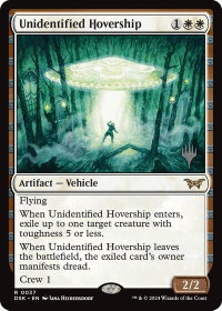 Unidentified Hovership - Promo Pack: Duskmourn: House of Horror (PPDSK) #37p - Rare Magic: The Gathering Trading Card