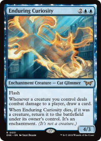 Enduring Curiosity - Promo Pack: Duskmourn: House of Horror (PPDSK) #51p - Rare Magic: The Gathering Trading Card