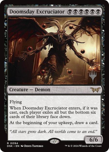 Doomsday Excruciator - Promo Pack: Duskmourn: House of Horror Magic: The Gathering trading card