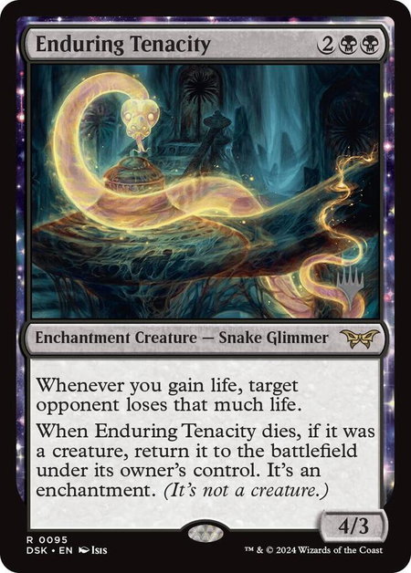 Enduring Tenacity - Promo Pack: Duskmourn: House of Horror Magic: The Gathering trading card