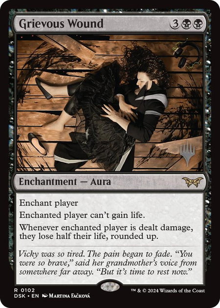Grievous Wound - Promo Pack: Duskmourn: House of Horror Magic: The Gathering trading card