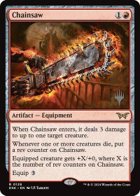Chainsaw - Promo Pack: Duskmourn: House of Horror (PPDSK) #128p - Rare Magic: The Gathering Trading Card