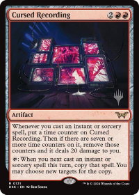 Cursed Recording (0131) - Promo Pack: Duskmourn: House of Horror (PPDSK) #131p - Rare Magic: The Gathering Trading Card