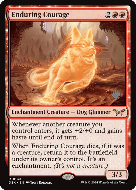 Enduring Courage - Promo Pack: Duskmourn: House of Horror Magic: The Gathering trading card