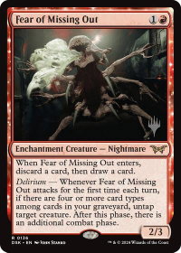 Fear of Missing Out - Promo Pack: Duskmourn: House of Horror (PPDSK) #136p - Rare Magic: The Gathering Trading Card