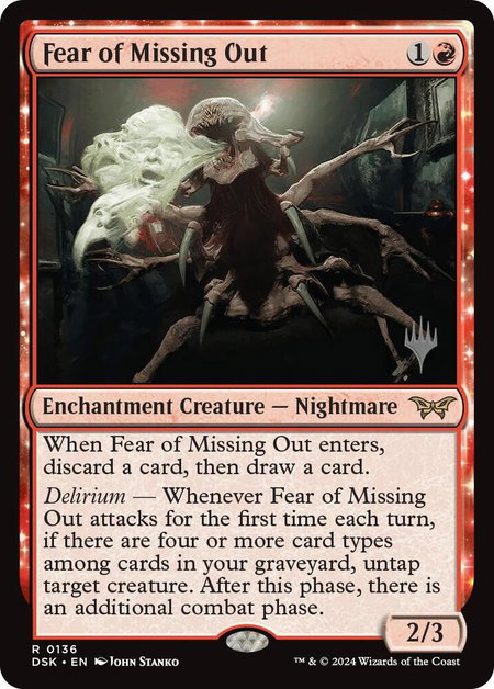 Fear of Missing Out - Promo Pack: Duskmourn: House of Horror Magic: The Gathering trading card