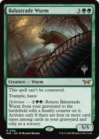 Balustrade Wurm - Promo Pack: Duskmourn: House of Horror (PPDSK) #168p - Rare Magic: The Gathering Trading Card