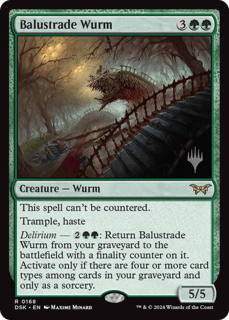 Balustrade Wurm - Promo Pack: Duskmourn: House of Horror Magic: The Gathering trading card