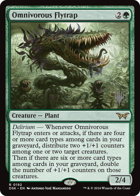 Omnivorous Flytrap - Promo Pack: Duskmourn: House of Horror Magic: The Gathering trading card