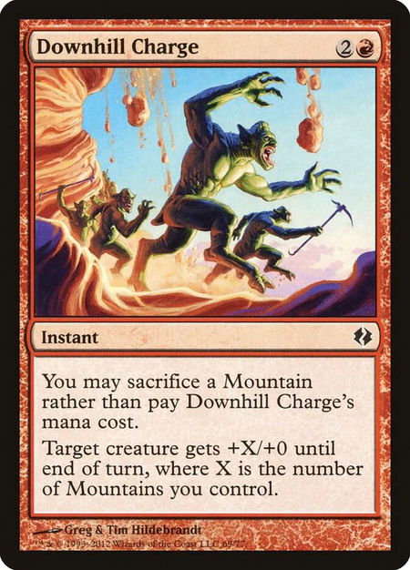 Downhill Charge trading card from Duel Decks: Venser vs. Koth Downhill Charge - Duel Decks: Venser vs. Koth Magic: The Gathering trading card