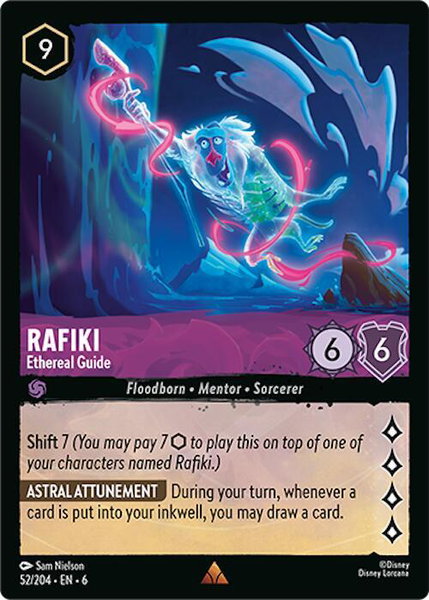 Rafiki - Ethereal Guide trading card from Azurite Sea Rafiki - Ethereal Guide - Azurite Sea Disney Lorcana trading card
