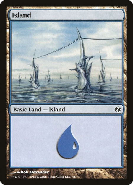 Island (41) - Duel Decks: Venser vs. Koth Magic: The Gathering trading card