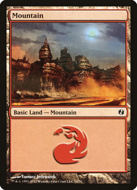 Mountain (74) - Duel Decks: Venser vs. Koth Magic: The Gathering trading card