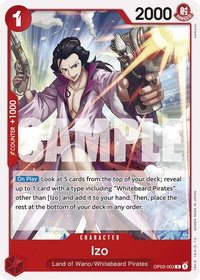 Izo - Starter Deck 15: RED Edward.Newgate (ST-15) #OP03-003 - Rare One Piece Trading Card