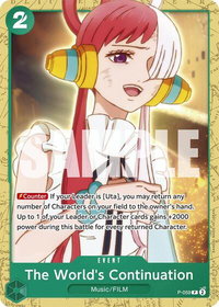 The World's Continuation - Starter Deck 16: GREEN Uta (ST-16) #P-059 - Promo One Piece Trading Card