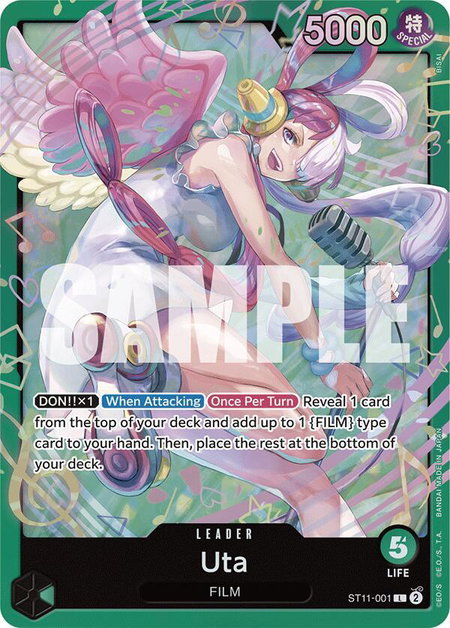 Uta (ST11-001) - Starter Deck 16: GREEN Uta One Piece trading card