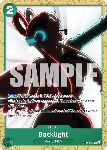 Backlight - Starter Deck 16: GREEN Uta One Piece trading card