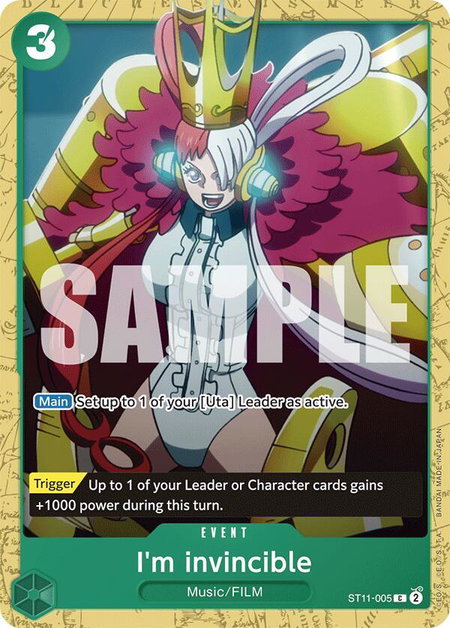 I'm invincible - Starter Deck 16: GREEN Uta One Piece trading card