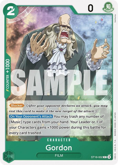 Gordon - Starter Deck 16: GREEN Uta One Piece trading card