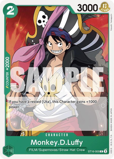 Monkey.D.Luffy (ST16-005) - Starter Deck 16: GREEN Uta One Piece trading card