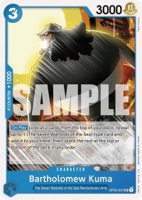 Bartholomew Kuma - Starter Deck 17: BLUE Donquixote Doflamingo (ST-17) #OP02-057 - Uncommon One Piece Trading Card