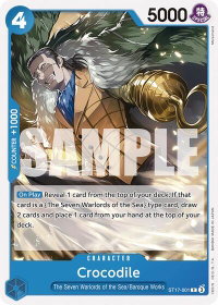 Crocodile - Starter Deck 17: BLUE Donquixote Doflamingo (ST-17) #ST17-001 - Common One Piece Trading Card