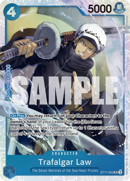Trafalgar Law (ST17-002) - Starter Deck 17: BLUE Donquixote Doflamingo One Piece trading card