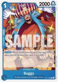 Buggy - Starter Deck 17: BLUE Donquixote Doflamingo (ST-17) #ST17-003 - Common One Piece Trading Card