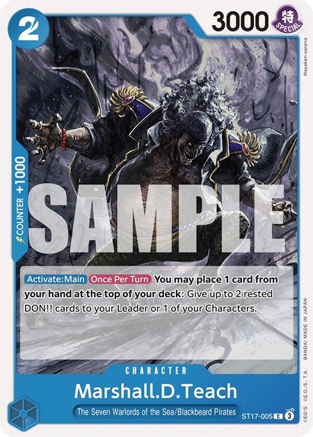 Marshall.D.Teach - Starter Deck 17: BLUE Donquixote Doflamingo One Piece trading card