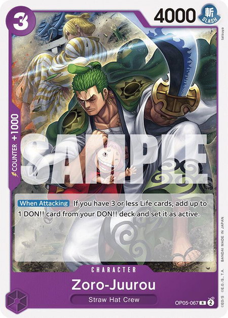 Zoro-Juurou (OP05-067) - Starter Deck 18: PURPLE Monkey.D.Luffy One Piece trading card