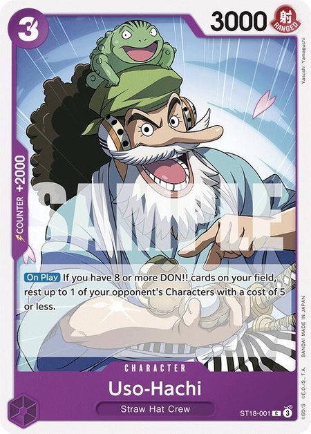 Uso-Hachi (ST18-001) - Starter Deck 18: PURPLE Monkey.D.Luffy One Piece trading card