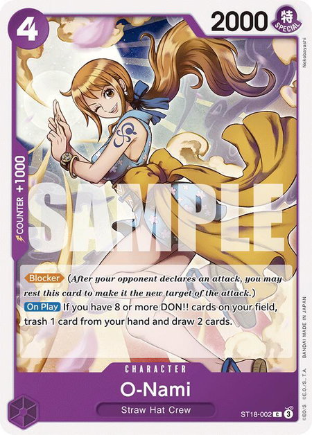 O-Nami - Starter Deck 18: PURPLE Monkey.D.Luffy One Piece trading card