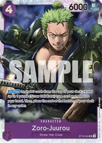 Zoro-Juurou (ST18-004) - Starter Deck 18: PURPLE Monkey.D.Luffy (ST-18) #ST18-004 - Super Rare One Piece Trading Card