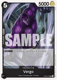 Vergo - Starter Deck 19: BLACK Smoker (ST-19) #OP03-079 - Uncommon One Piece Trading Card