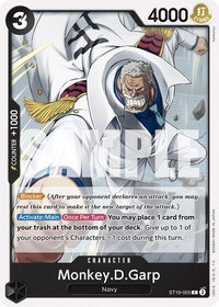 Monkey.D.Garp - Starter Deck 19: BLACK Smoker (ST-19) #ST19-005 - Common One Piece Trading Card