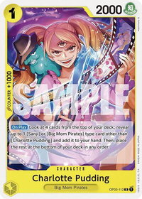 Charlotte Pudding (OP03-112) - Starter Deck 20: YELLOW Charlotte Katakuri (ST-20) #OP03-112 - Rare One Piece Trading Card