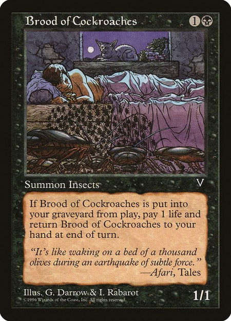 Brood of Cockroaches - Visions Magic: The Gathering trading card