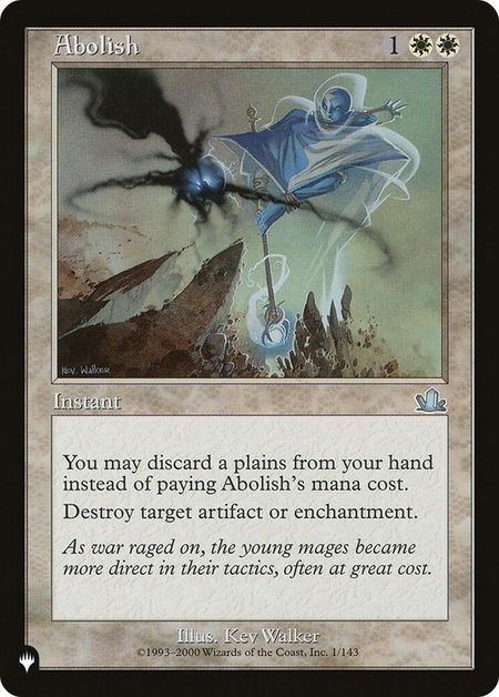 Abolish - The List Reprints Magic: The Gathering trading card