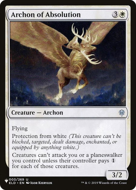 Archon of Absolution - The List Reprints Magic: The Gathering trading card